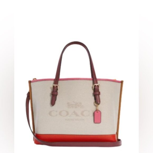 COACH MOLLIE 26 TOTE IN COLORBLOCK - Picture 1 of 13